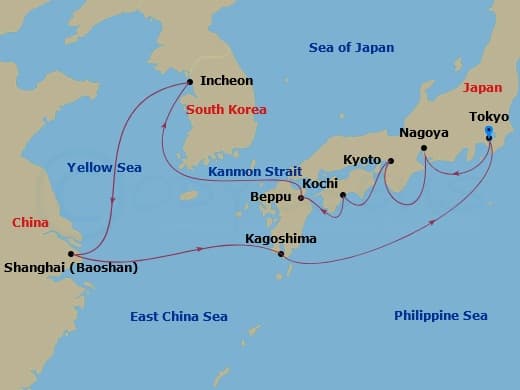 Cruise Itinerary Map
