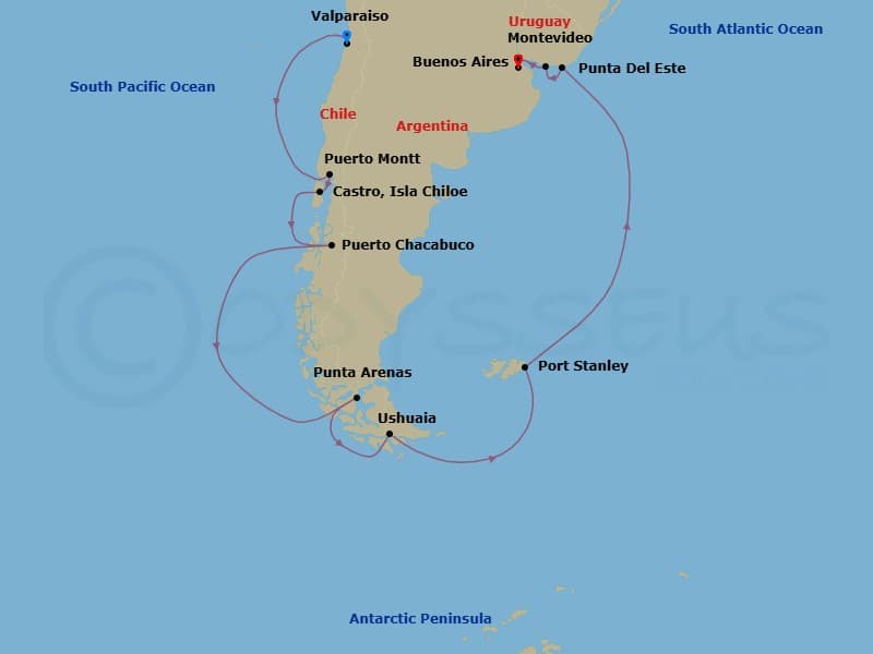 Cruise Itinerary Map