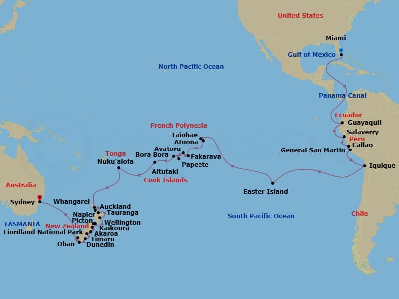 Cruise Itinerary Map