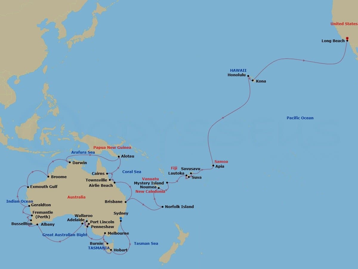 Cruise Itinerary Map