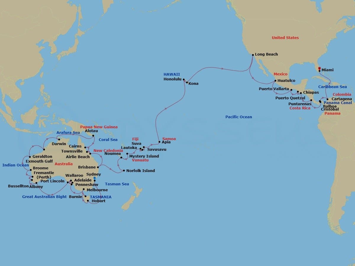 Cruise Itinerary Map