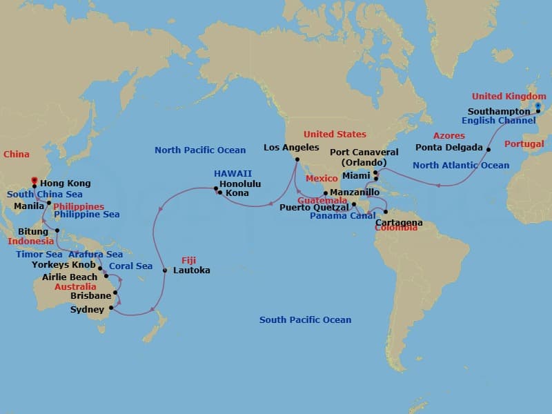 Cruise Itinerary Map