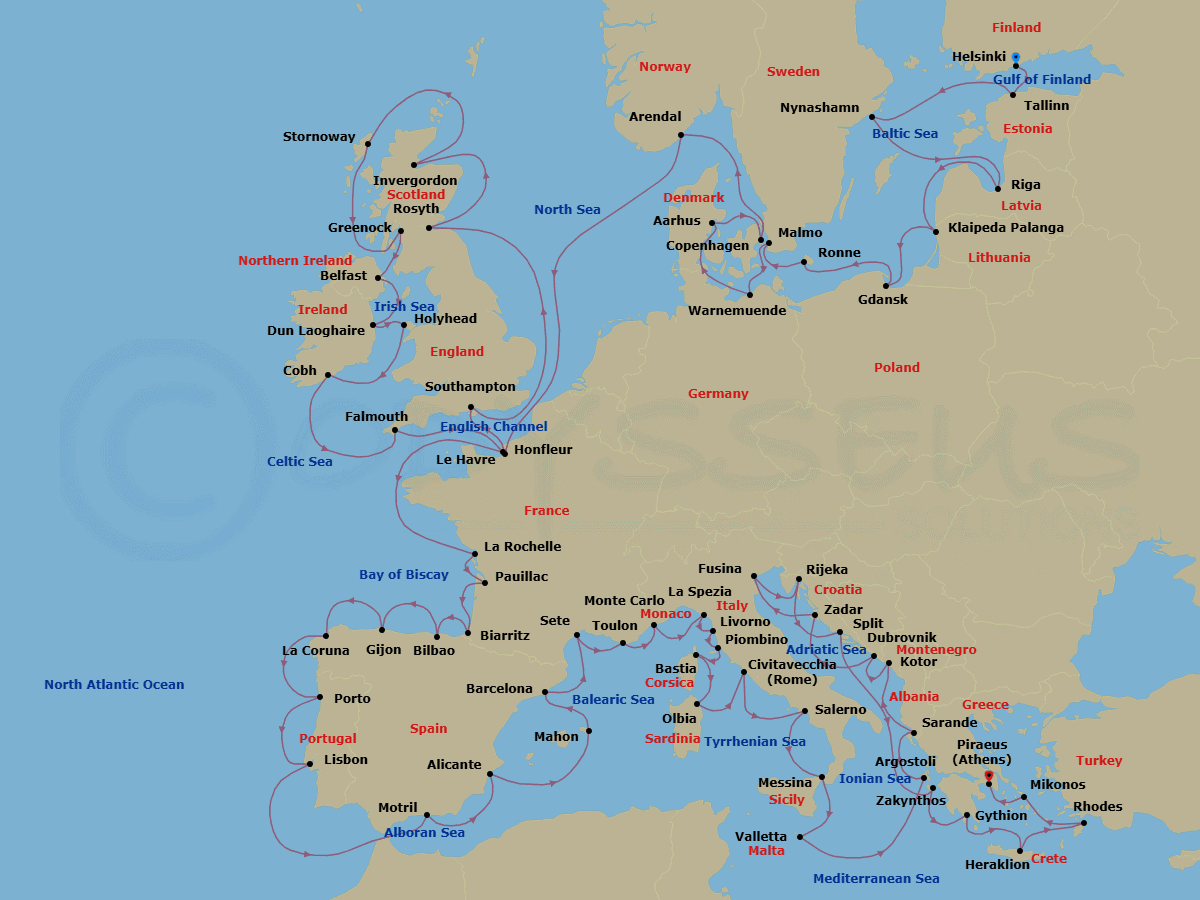 Cruise Itinerary Map