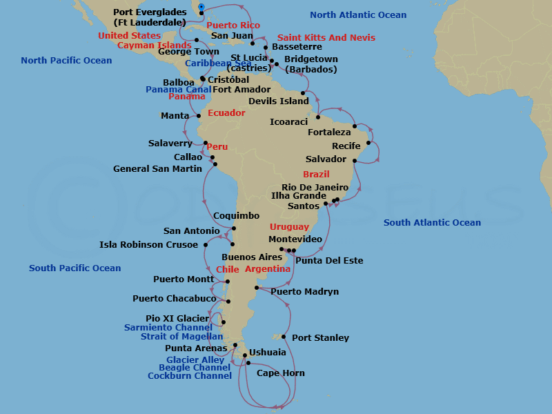Cruise Itinerary Map