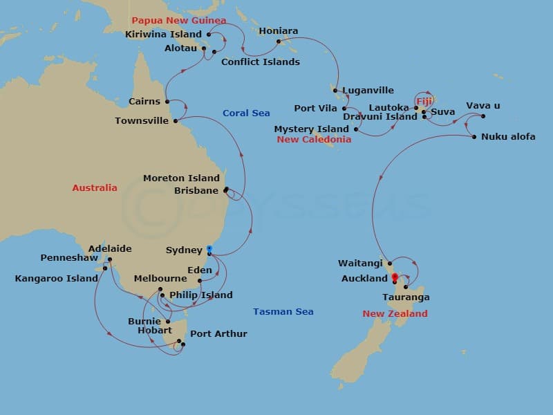 Cruise Itinerary Map