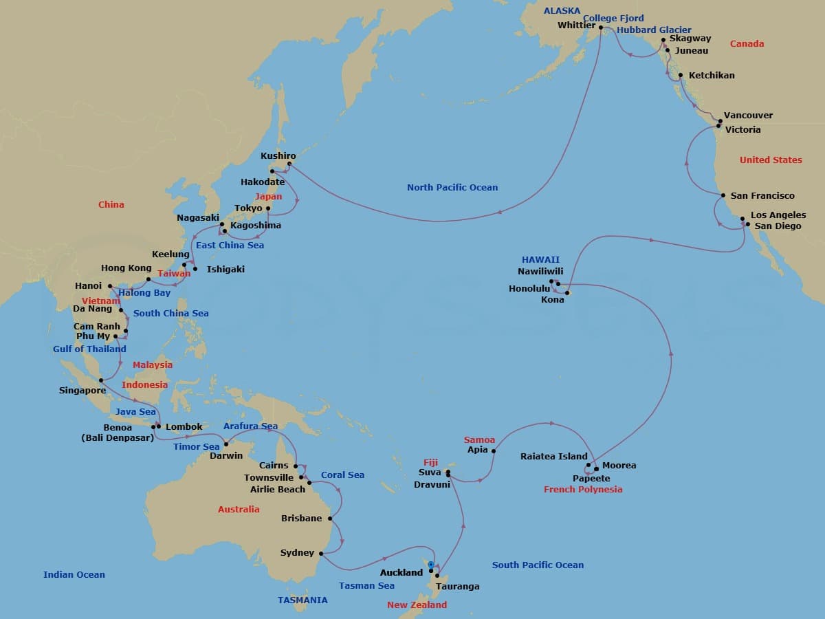 Cruise Itinerary Map