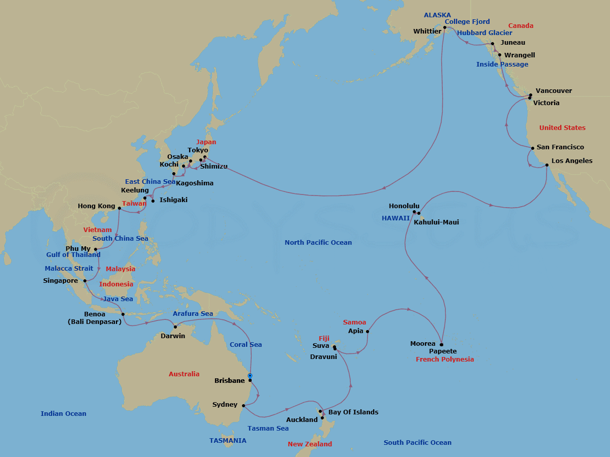 Cruise Itinerary Map