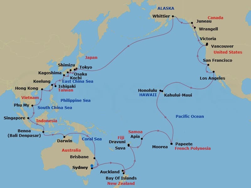 Cruise Itinerary Map