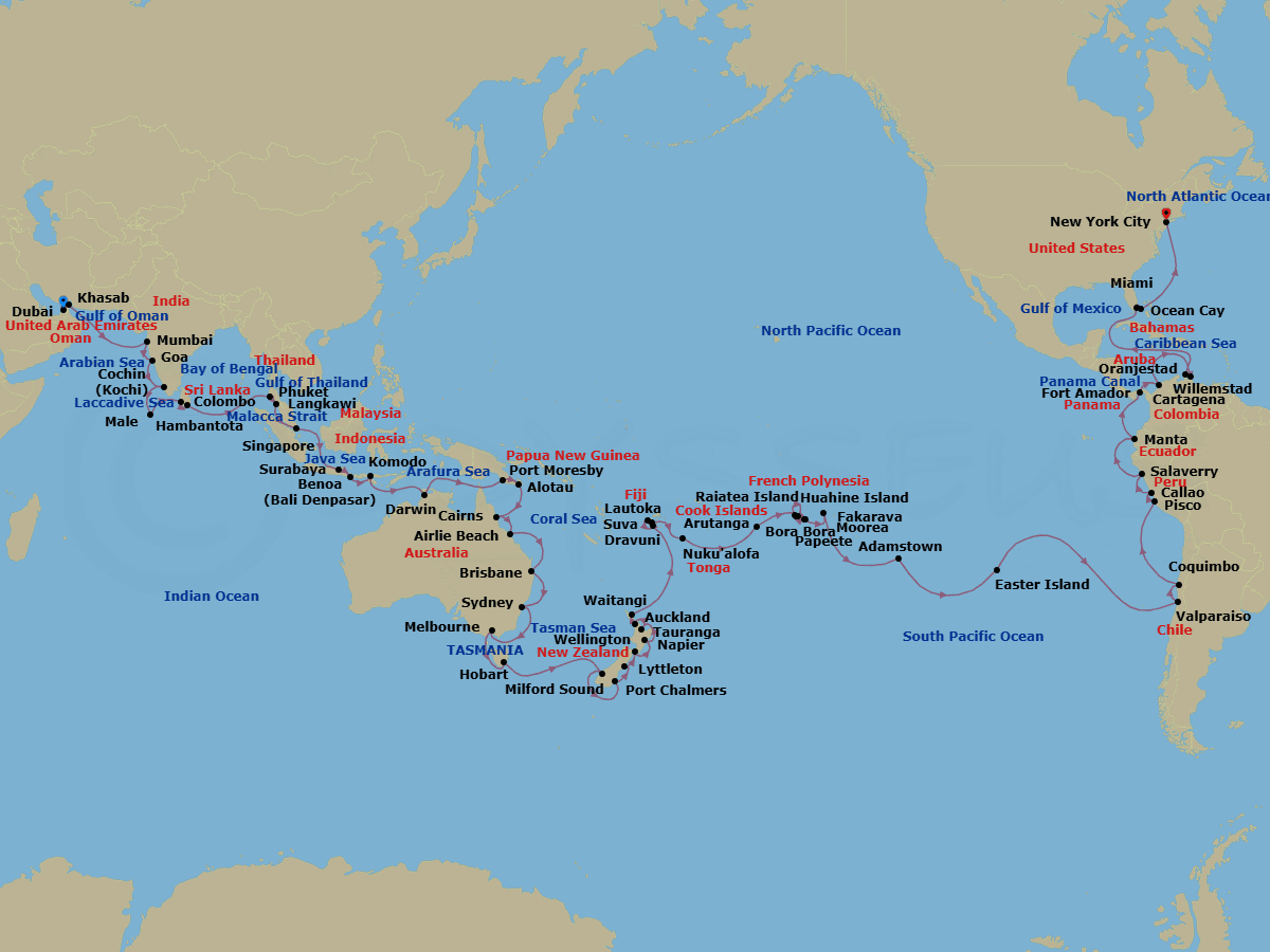 Cruise Itinerary Map