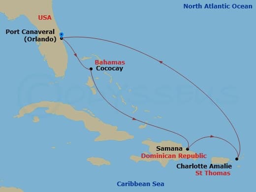 Cruise Itinerary Map