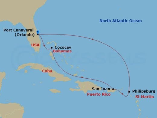 Cruise Itinerary Map