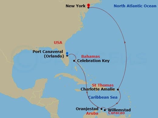 Cruise Itinerary Map