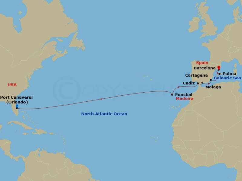 Cruise Itinerary Map