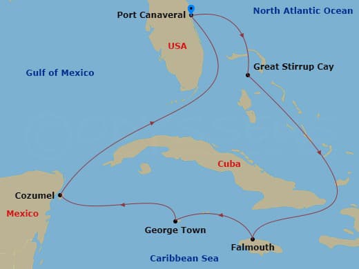 Cruise Itinerary Map