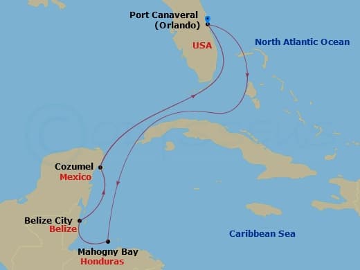 Cruise Itinerary Map