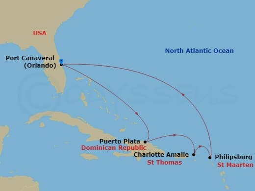 Cruise Itinerary Map