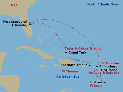 Cruise Itinerary Map