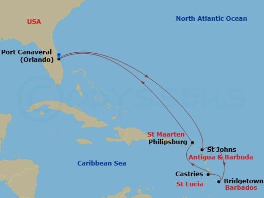 Cruise Itinerary Map
