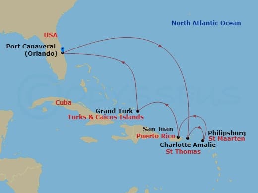 Cruise Itinerary Map