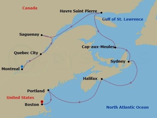 Cruise Itinerary Map