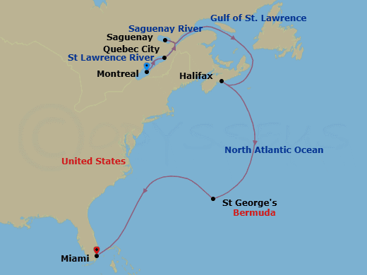 Cruise Itinerary Map