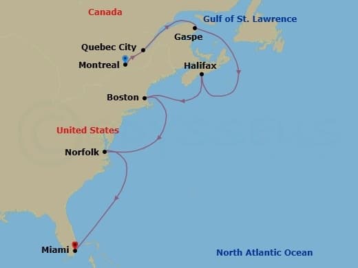 Cruise Itinerary Map