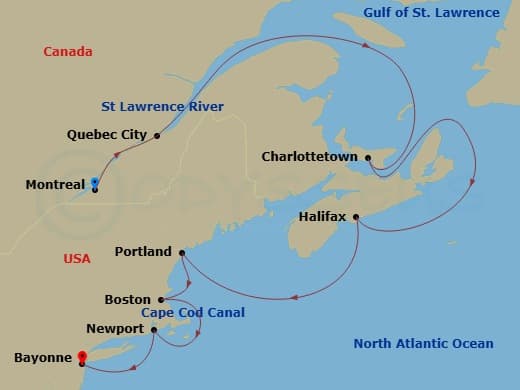 Cruise Itinerary Map