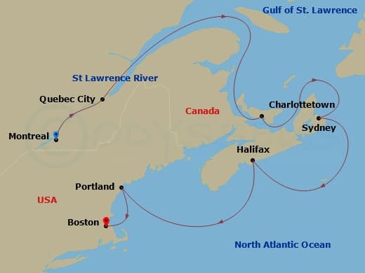 Cruise Itinerary Map