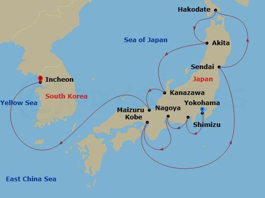 Cruise Itinerary Map