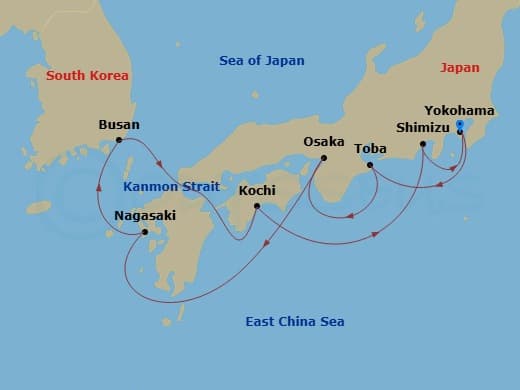 Cruise Itinerary Map