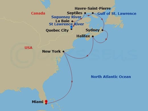 Cruise Itinerary Map