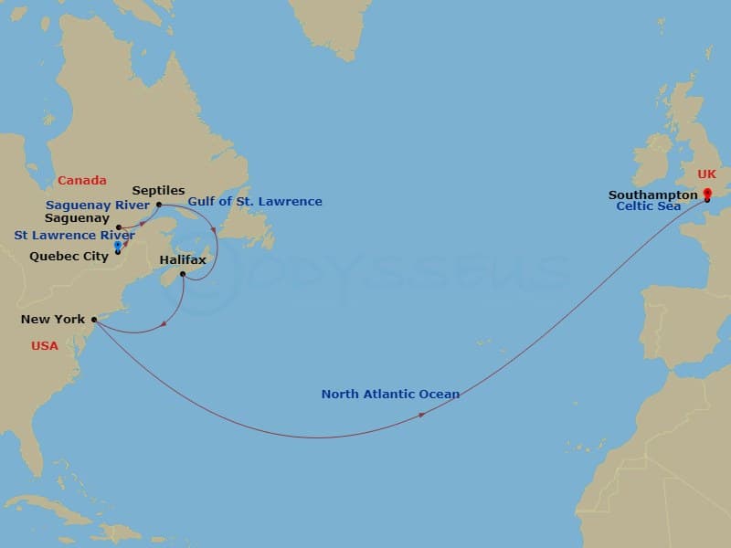Cruise Itinerary Map