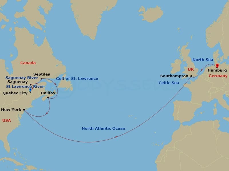 Cruise Itinerary Map