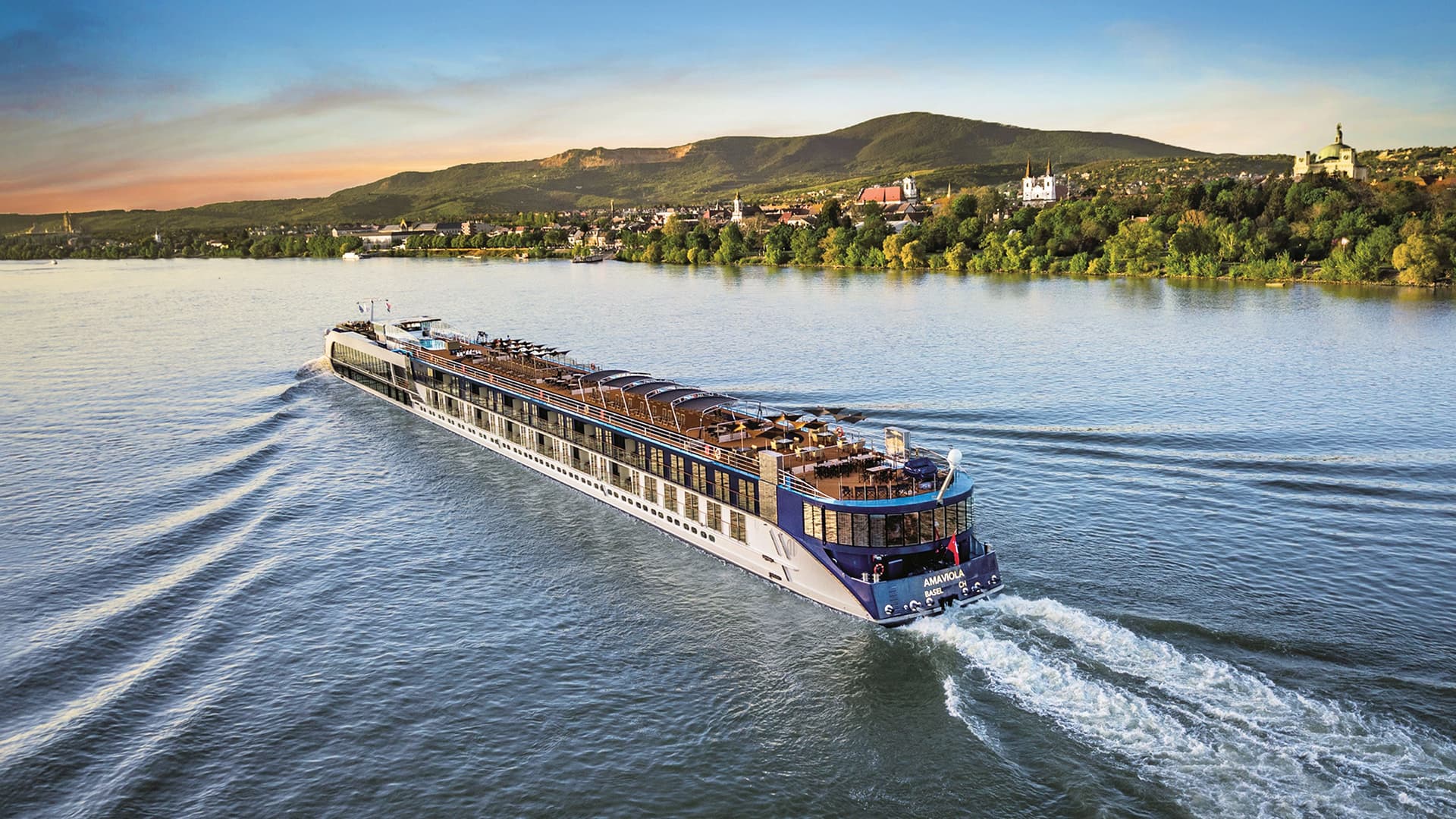 Amawaterways AmaViola ship at Danube river.
