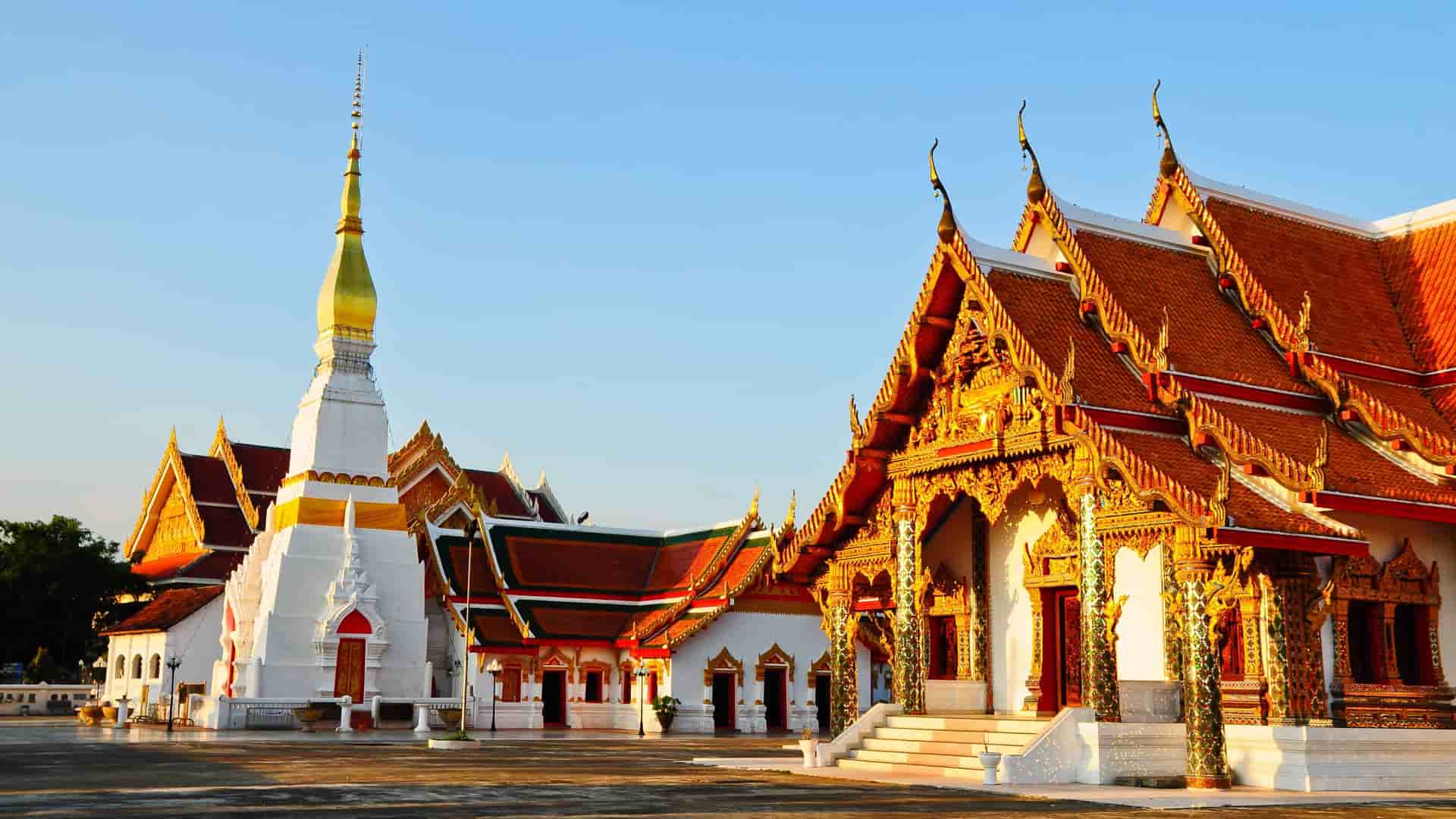 Golden Thai temple architecture.