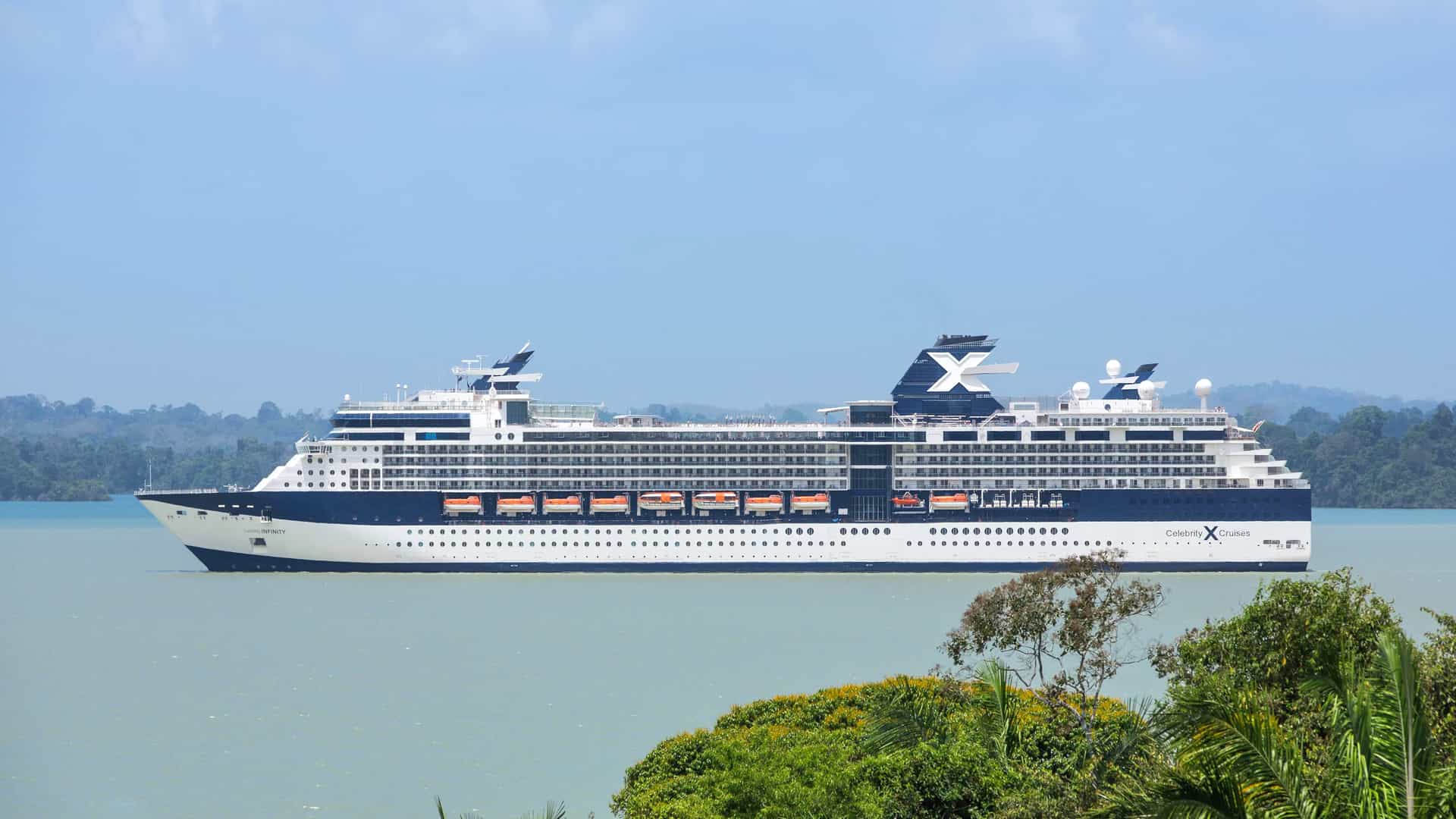 Celebrity Infinity cruise ship exterior.