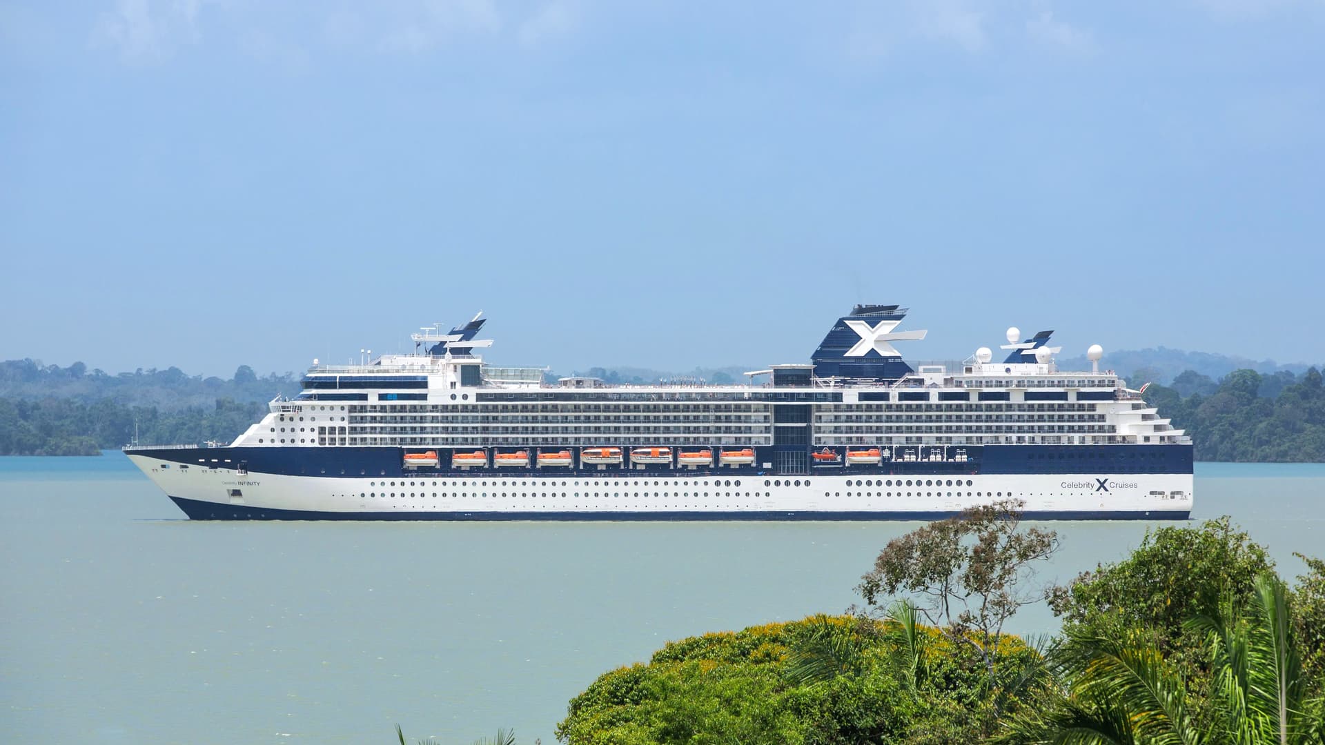 Celebrity Infinity cruise ship exterior.