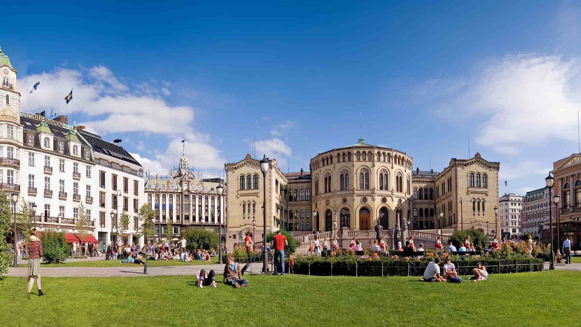 Stortinget, the Norwegian Parliament building in Oslo.