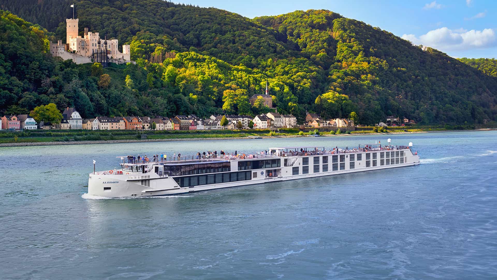 Uniworld's S,S, Elisabeth sailing a European river.