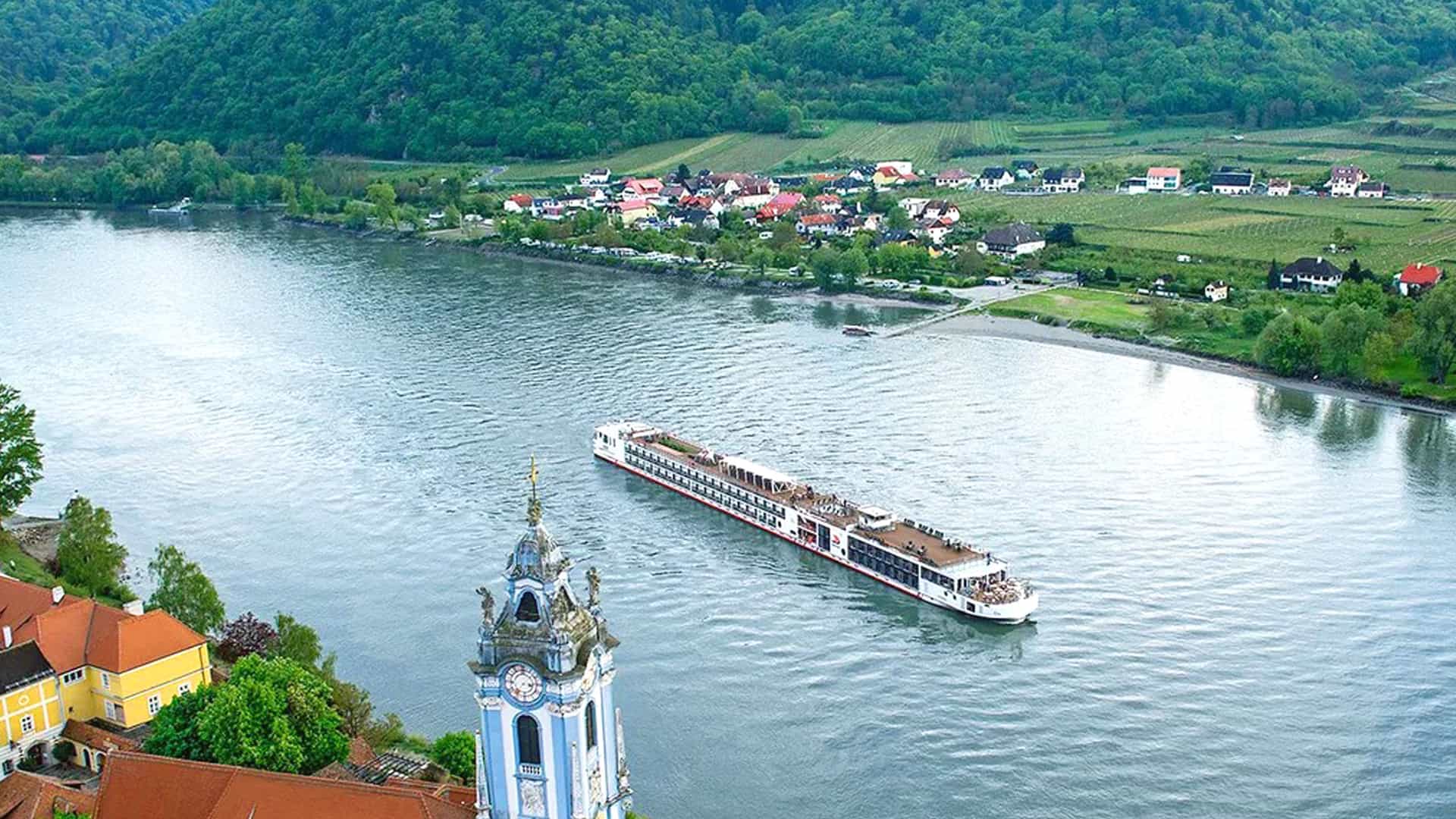 Viking Bragi river cruise ship exterior.