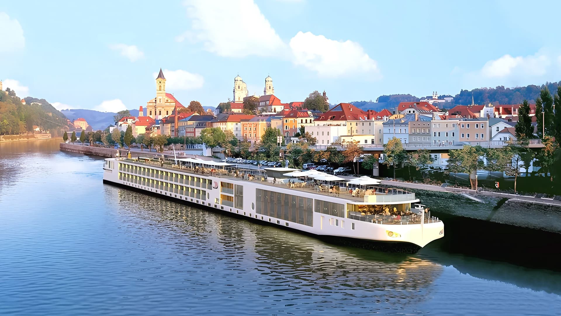 Viking Kadlin docked in Europe.