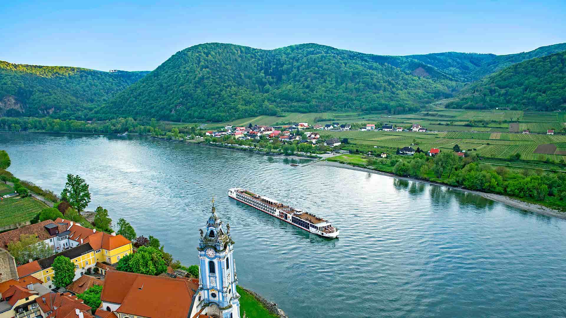 Viking Mani river cruise ship exterior.