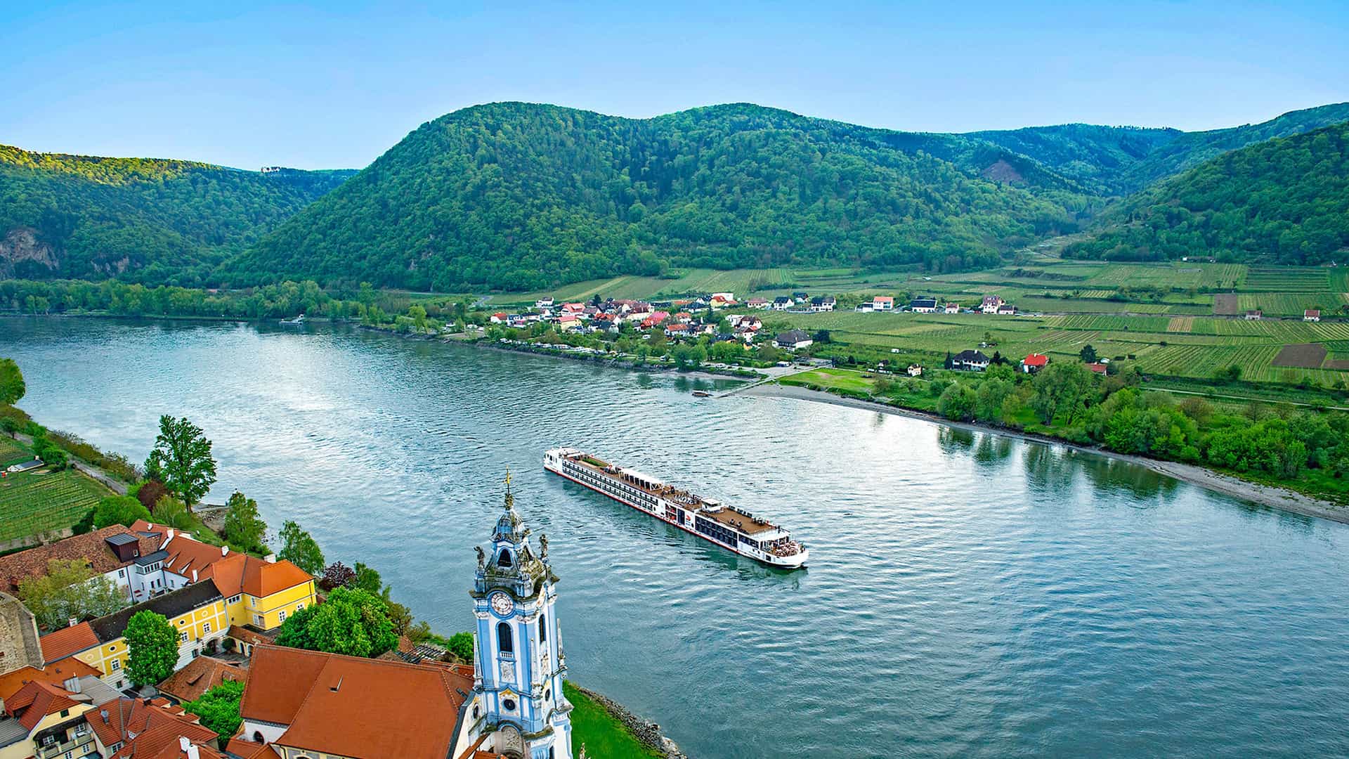 Viking Mani river cruise ship exterior.