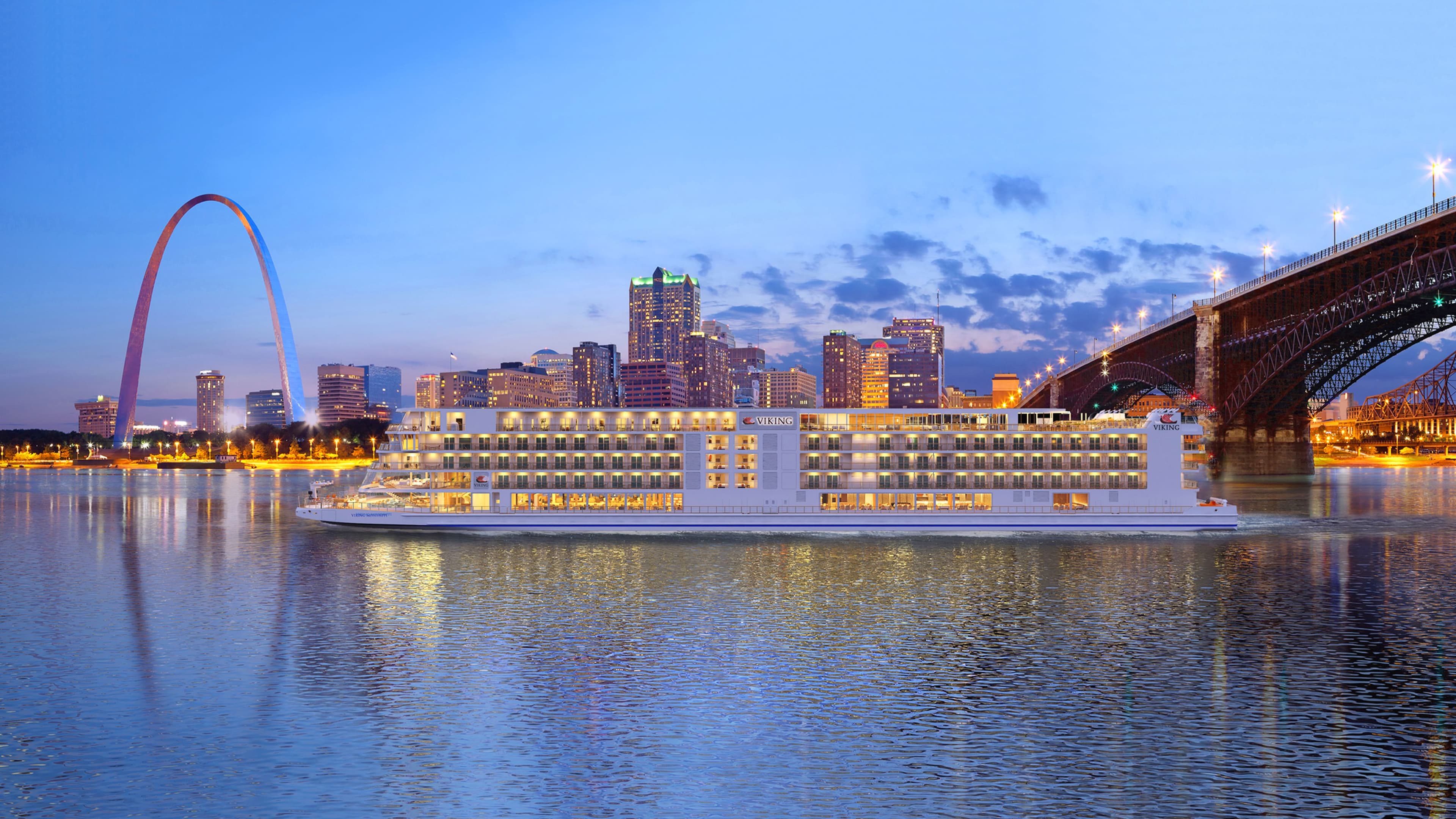 Viking Mississippi sailing on a Mississippi River cruise.