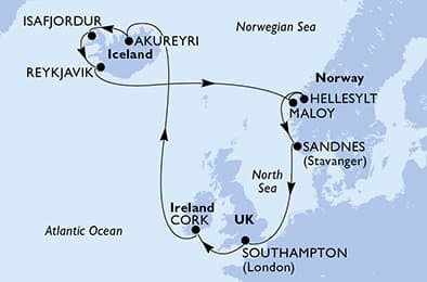 Cruise Itinerary Map