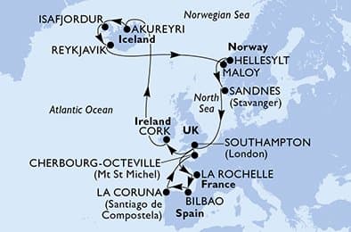 Cruise Itinerary Map