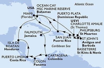Cruise Itinerary Map