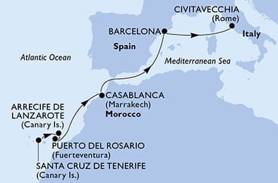 Cruise Itinerary Map