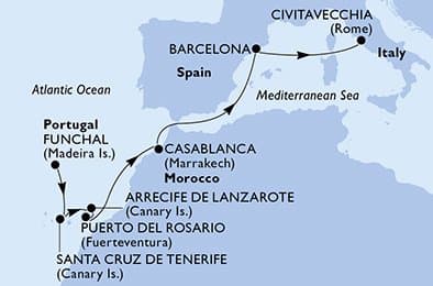 Cruise Itinerary Map