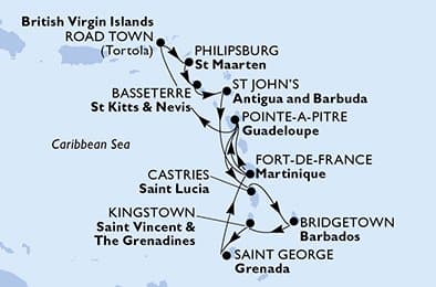 Cruise Itinerary Map